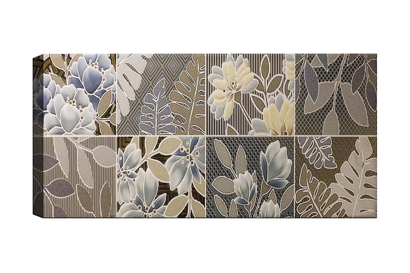 Canvasbilde YTY Floral & Botanical Flerfarget - 120x50 cm - Innredning - Bilder & kunst - Lerretsbilder