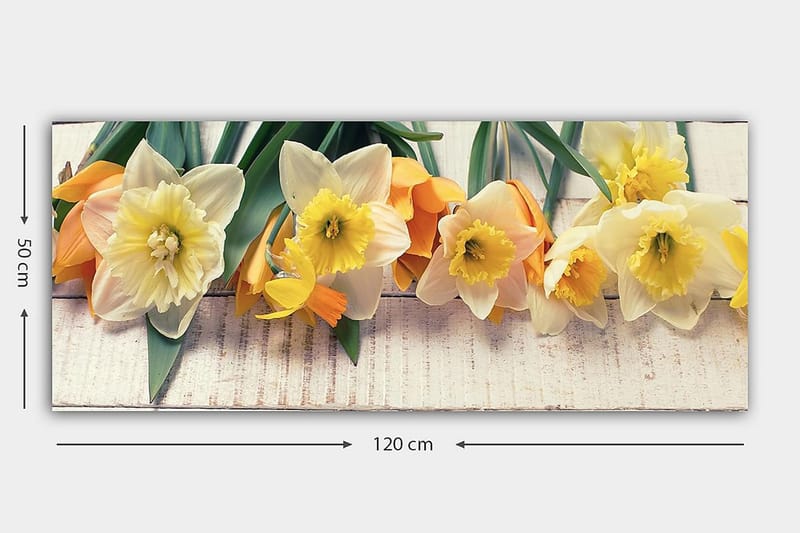 Canvasbilde YTY Floral & Botanical Flerfarget - 120x50 cm - Innredning - Bilder & kunst - Lerretsbilder