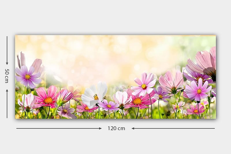 Canvasbilde YTY Floral & Botanical Flerfarget - 120x50 cm - Innredning - Bilder & kunst - Lerretsbilder