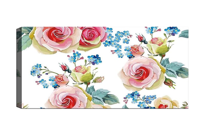 Canvasbilde YTY Floral & Botanical Flerfarget - 120x50 cm - Innredning - Bilder & kunst - Lerretsbilder