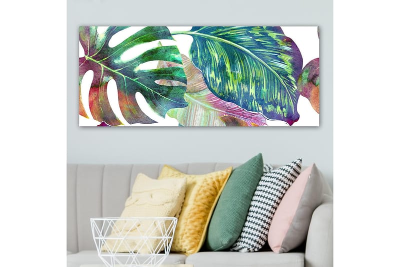 Canvasbilde YTY Floral & Botanical Flerfarget - 120x50 cm - Innredning - Bilder & kunst - Lerretsbilder