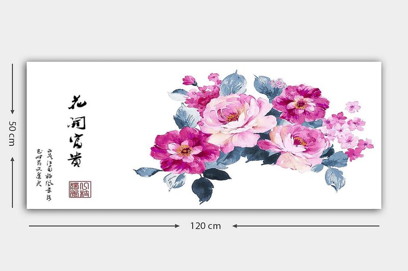 Canvasbilde YTY Floral & Botanical Flerfarget - 120x50 cm - Innredning - Bilder & kunst - Lerretsbilder