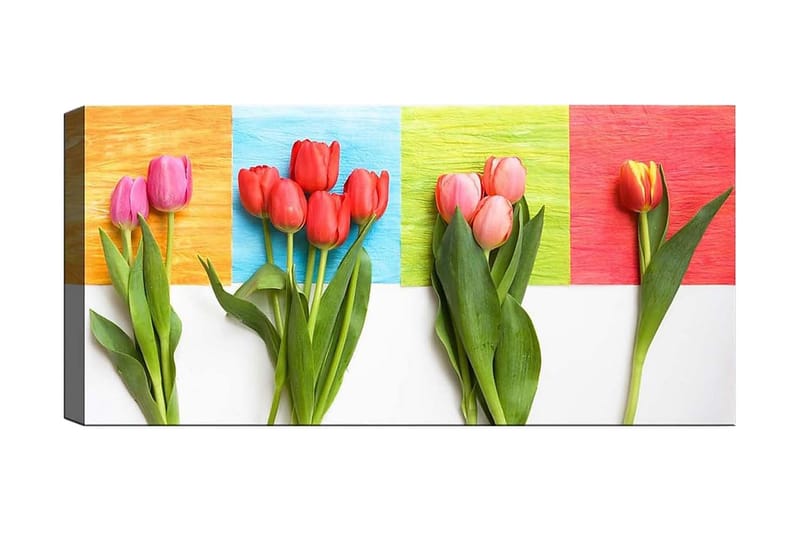 Canvasbilde YTY Floral & Botanical Flerfarget - 120x50 cm - Innredning - Bilder & kunst - Lerretsbilder