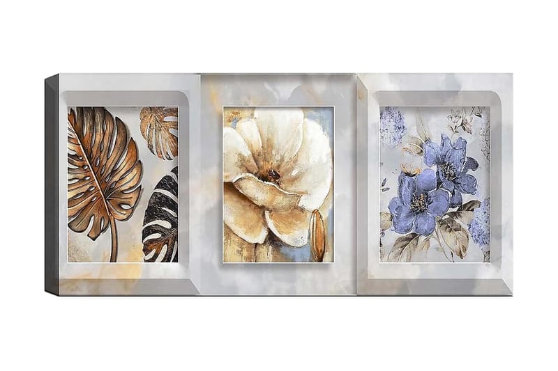 Canvasbilde YTY Floral & Botanical Flerfarget - 120x50 cm - Innredning - Bilder & kunst - Lerretsbilder