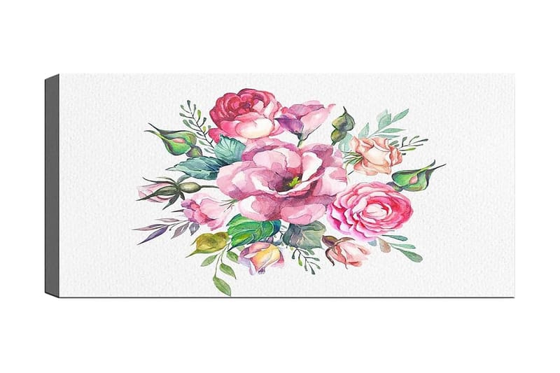 Canvasbilde YTY Floral & Botanical Flerfarget - 120x50 cm - Innredning - Bilder & kunst - Lerretsbilder