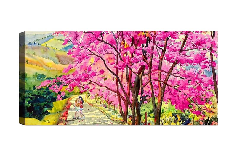 Canvasbilde YTY Floral & Botanical Flerfarget - 120x50 cm - Innredning - Bilder & kunst - Lerretsbilder