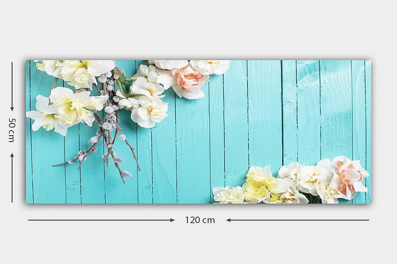 Canvasbilde YTY Floral & Botanical Flerfarget - 120x50 cm - Innredning - Bilder & kunst - Lerretsbilder