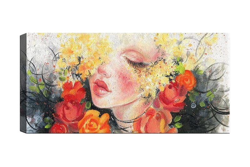 Canvasbilde YTY Floral & Botanical Flerfarget - 120x50 cm - Innredning - Bilder & kunst - Lerretsbilder