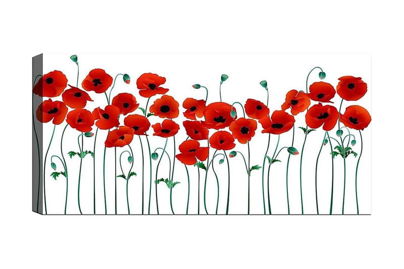 Canvasbilde YTY Floral & Botanical Flerfarget - 120x50 cm - Innredning - Bilder & kunst - Lerretsbilder