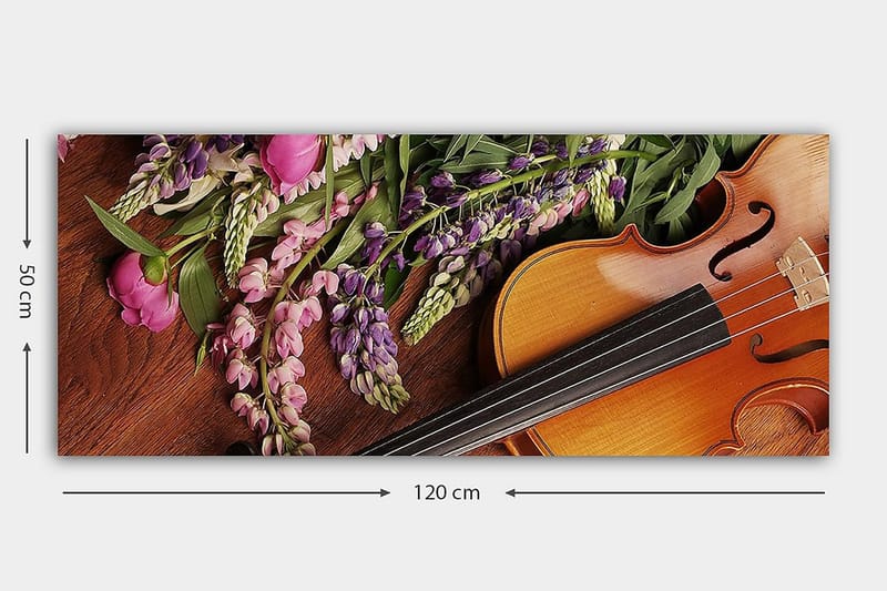 Canvasbilde YTY Floral & Botanical Flerfarget - 120x50 cm - Innredning - Bilder & kunst - Lerretsbilder