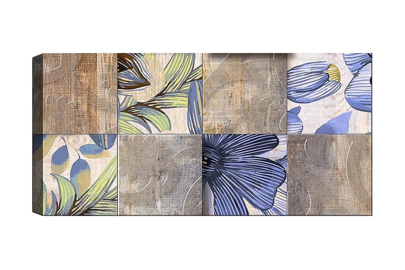 Canvasbilde YTY Floral & Botanical Flerfarget - 120x50 cm - Innredning - Bilder & kunst - Lerretsbilder