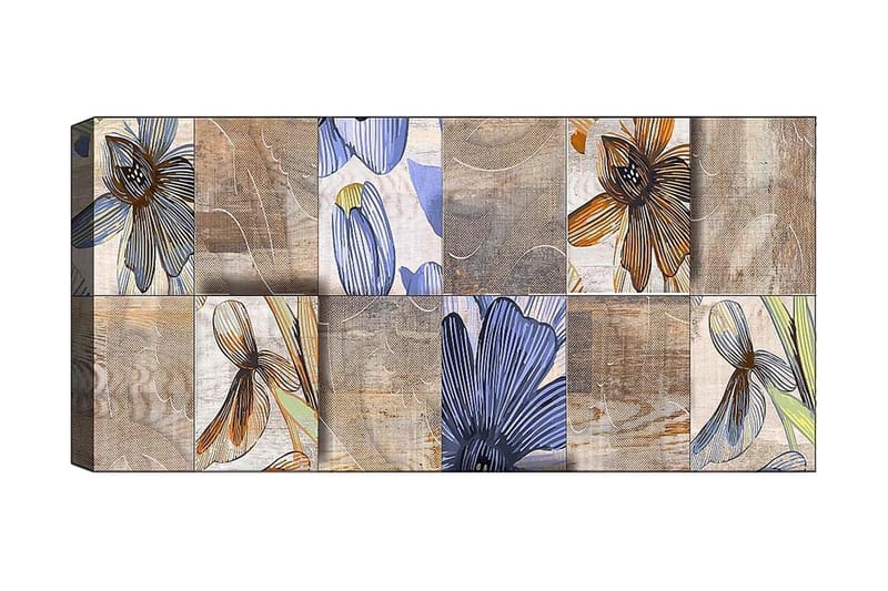 Canvasbilde YTY Floral & Botanical Flerfarget - 120x50 cm - Lerretsbilder