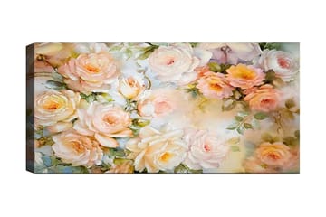 Canvasbilde YTY Floral & Botanical Flerfarget - 120x50 cm - Innredning - Bilder & kunst - Lerretsbilder
