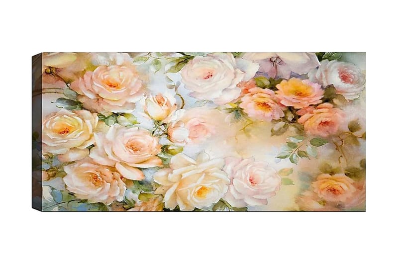 Canvasbilde YTY Floral & Botanical Flerfarget - 120x50 cm - Lerretsbilder