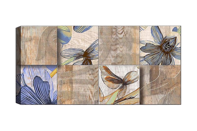 Canvasbilde YTY Floral & Botanical Flerfarget - 120x50 cm - Innredning - Bilder & kunst - Lerretsbilder