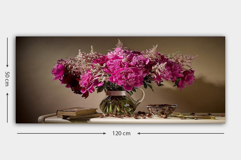 Canvasbilde YTY Floral & Botanical Flerfarget - 120x50 cm - Innredning - Bilder & kunst - Lerretsbilder