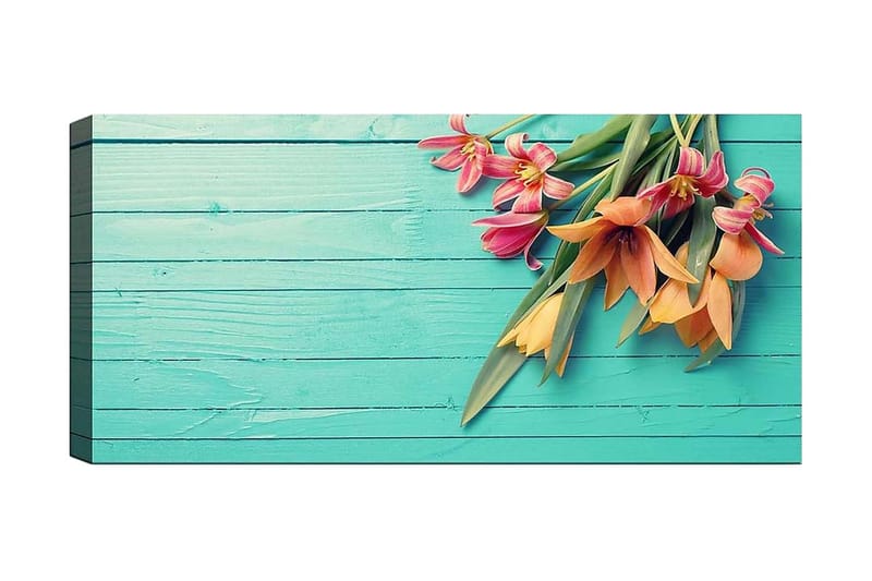 Canvasbilde YTY Floral & Botanical Flerfarget - 120x50 cm - Innredning - Bilder & kunst - Lerretsbilder