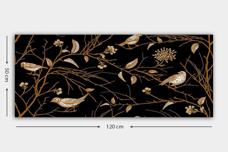 Canvasbilde YTY Floral & Botanical Flerfarget - 120x50 cm - Innredning - Bilder & kunst - Lerretsbilder