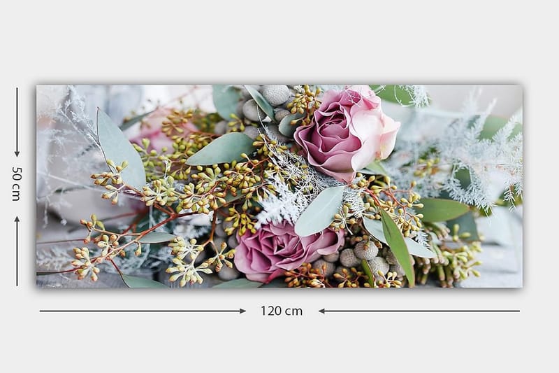 Canvasbilde YTY Floral & Botanical Flerfarget - 120x50 cm - Innredning - Bilder & kunst - Lerretsbilder