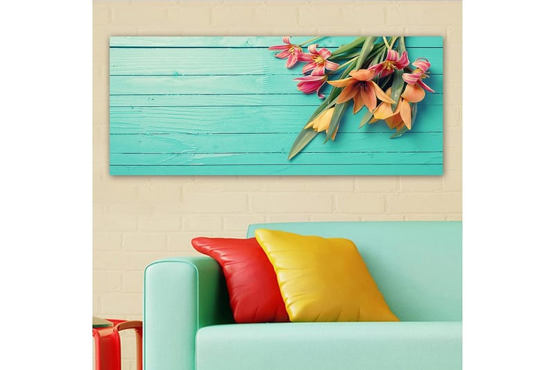 Canvasbilde YTY Floral & Botanical Flerfarget - 120x50 cm - Innredning - Bilder & kunst - Lerretsbilder