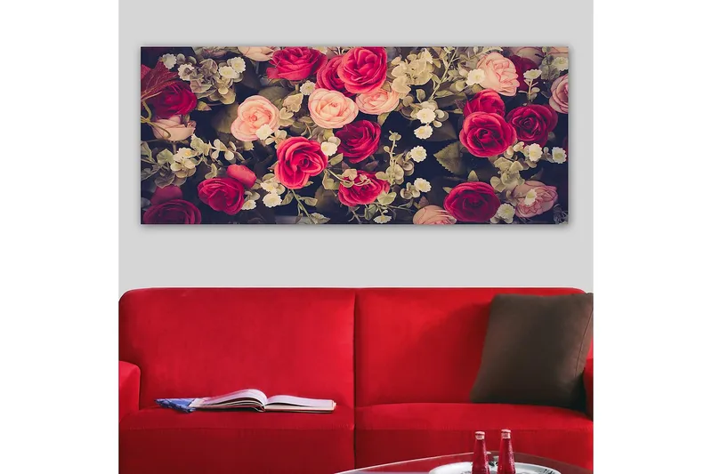 Canvasbilde YTY Floral & Botanical Flerfarget - 120x50 cm - Innredning - Bilder & kunst - Lerretsbilder