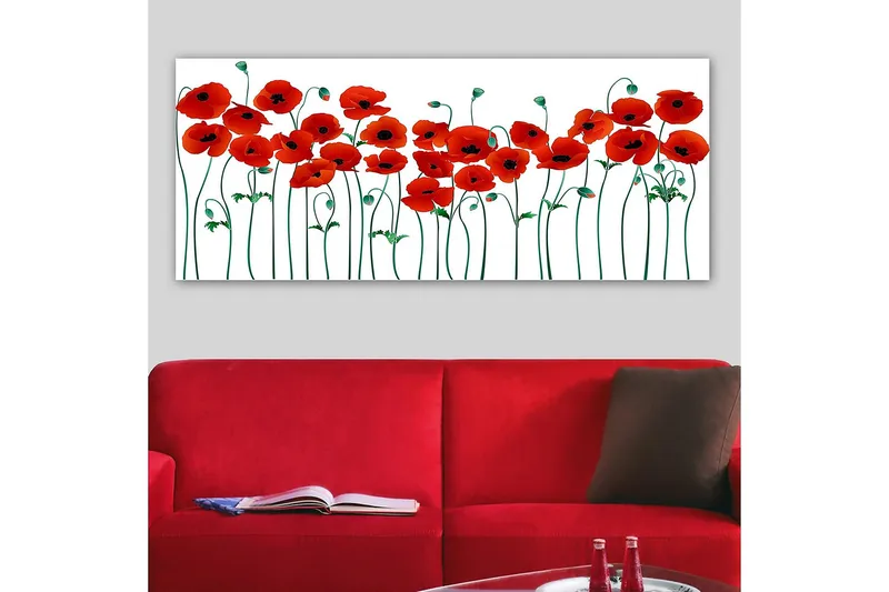 Canvasbilde YTY Floral & Botanical Flerfarget - 120x50 cm - Innredning - Bilder & kunst - Lerretsbilder