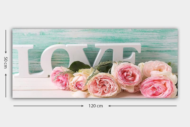 Canvasbilde YTY Floral & Botanical Flerfarget - 120x50 cm - Innredning - Bilder & kunst - Lerretsbilder