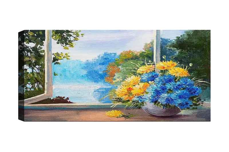 Canvasbilde YTY Floral & Botanical Flerfarget, 120x50 cm