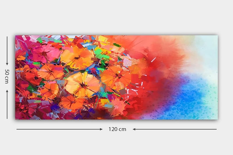 Canvasbilde YTY Floral & Botanical Flerfarget - 120x50 cm - Innredning - Bilder & kunst - Lerretsbilder