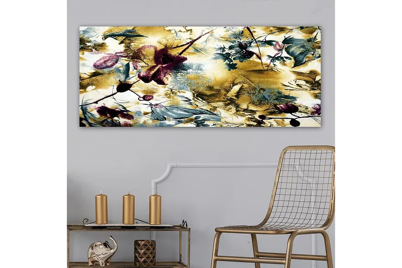 Canvasbilde YTY Floral & Botanical Flerfarget - 120x50 cm - Innredning - Bilder & kunst - Lerretsbilder