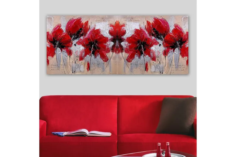 Canvasbilde YTY Floral & Botanical Flerfarget - 120x50 cm - Innredning - Bilder & kunst - Lerretsbilder