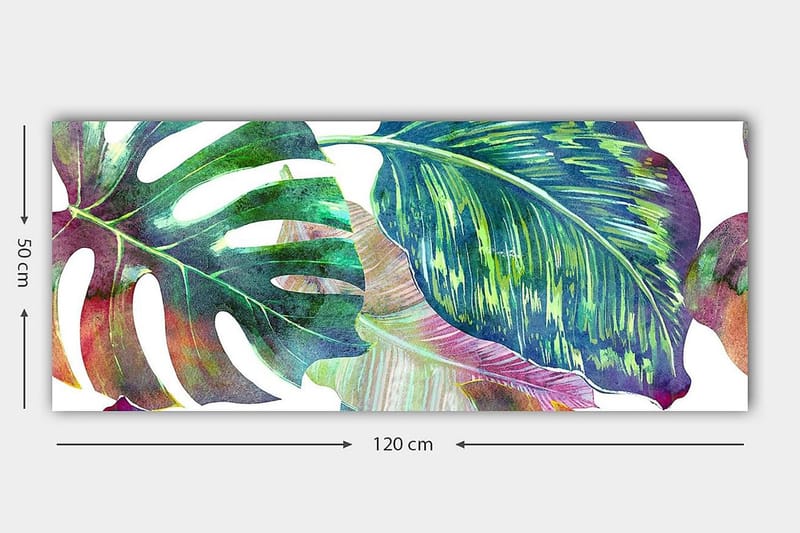 Canvasbilde YTY Floral & Botanical Flerfarget - 120x50 cm - Innredning - Bilder & kunst - Lerretsbilder
