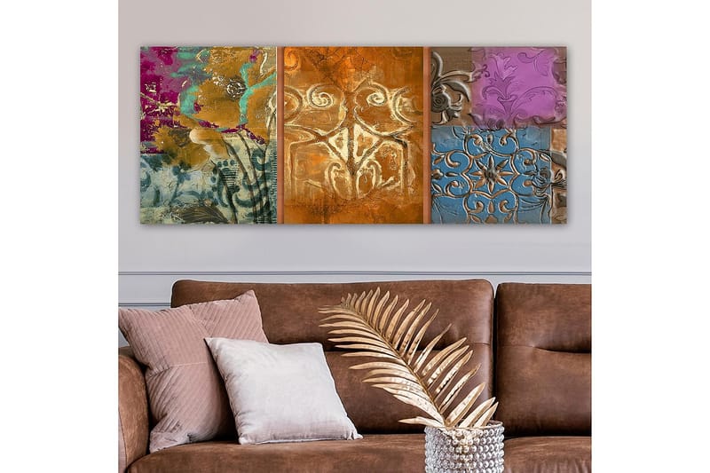 Canvasbilde YTY Floral & Botanical Flerfarget - 120x50 cm - Innredning - Bilder & kunst - Lerretsbilder