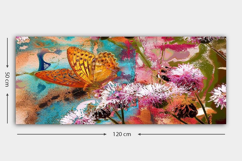 Canvasbilde YTY Floral & Botanical Flerfarget - 120x50 cm - Innredning - Bilder & kunst - Lerretsbilder
