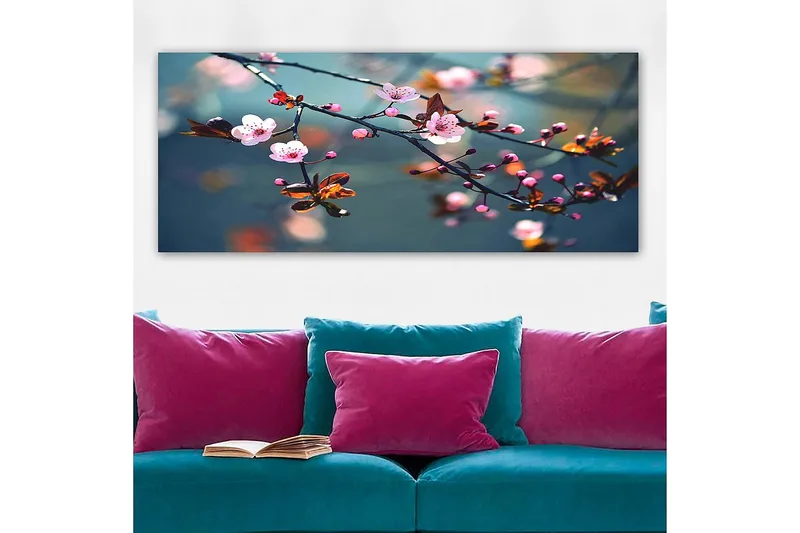 Canvasbilde YTY Floral & Botanical Flerfarget - 120x50 cm - Innredning - Bilder & kunst - Lerretsbilder