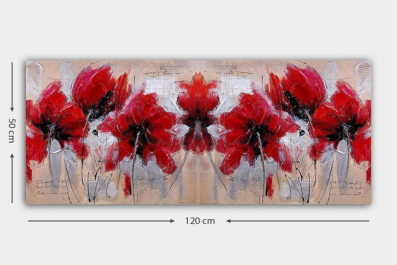 Canvasbilde YTY Floral & Botanical Flerfarget - 120x50 cm - Innredning - Bilder & kunst - Lerretsbilder