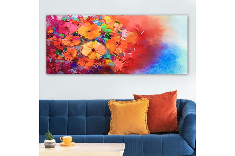 Canvasbilde YTY Floral & Botanical Flerfarget - 120x50 cm - Innredning - Bilder & kunst - Lerretsbilder