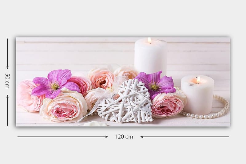 Canvasbilde YTY Floral & Botanical Flerfarget - 120x50 cm - Innredning - Bilder & kunst - Lerretsbilder