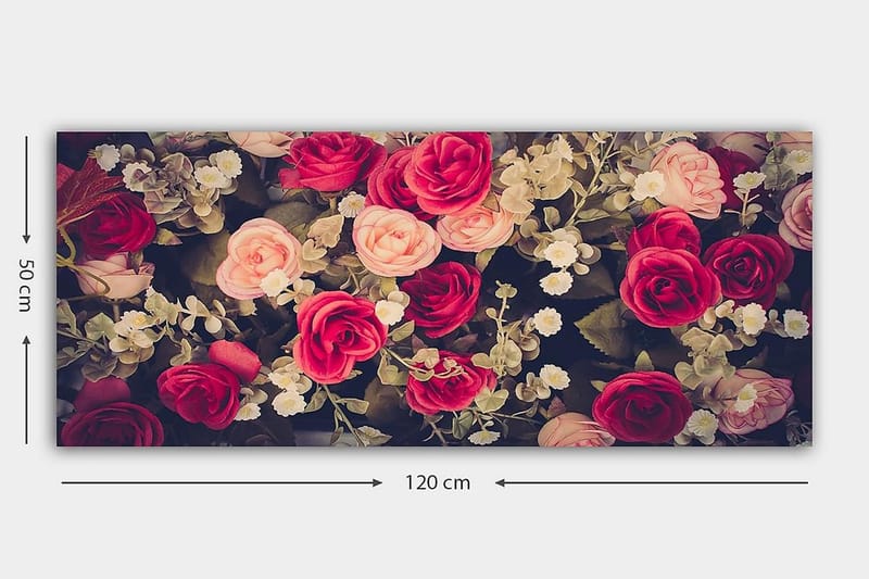 Canvasbilde YTY Floral & Botanical Flerfarget - 120x50 cm - Innredning - Bilder & kunst - Lerretsbilder