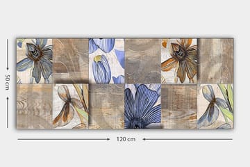 Canvasbilde YTY Floral & Botanical Flerfarget - 120x50 cm - Innredning - Bilder & kunst - Lerretsbilder