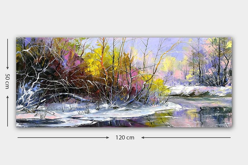 Canvasbilde YTY Floral & Botanical Flerfarget - 120x50 cm - Innredning - Bilder & kunst - Lerretsbilder