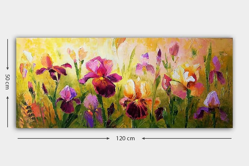 Canvasbilde YTY Floral & Botanical Flerfarget - 120x50 cm - Innredning - Bilder & kunst - Lerretsbilder