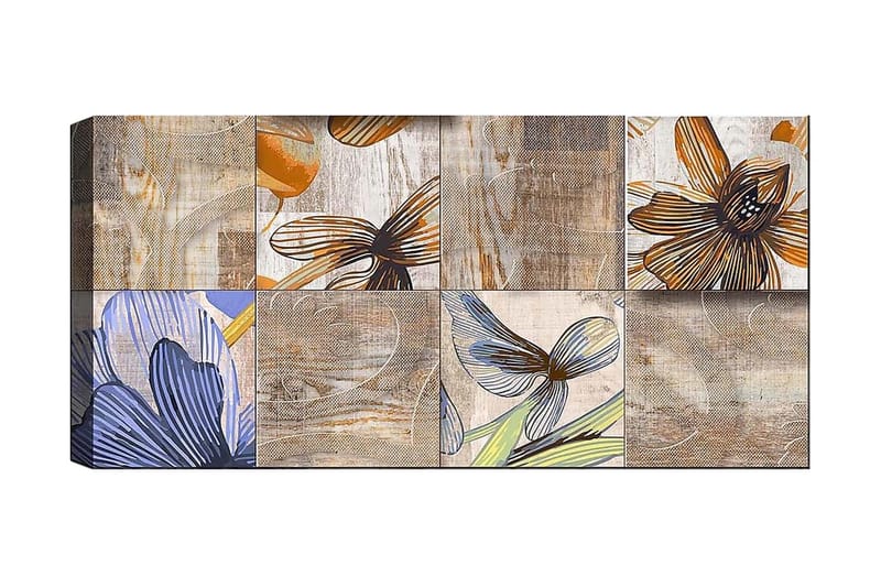 Canvasbilde YTY Floral & Botanical Flerfarget, 120x50 cm