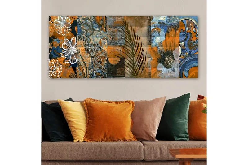 Canvasbilde YTY Floral & Botanical Flerfarget - 120x50 cm - Innredning - Bilder & kunst - Lerretsbilder