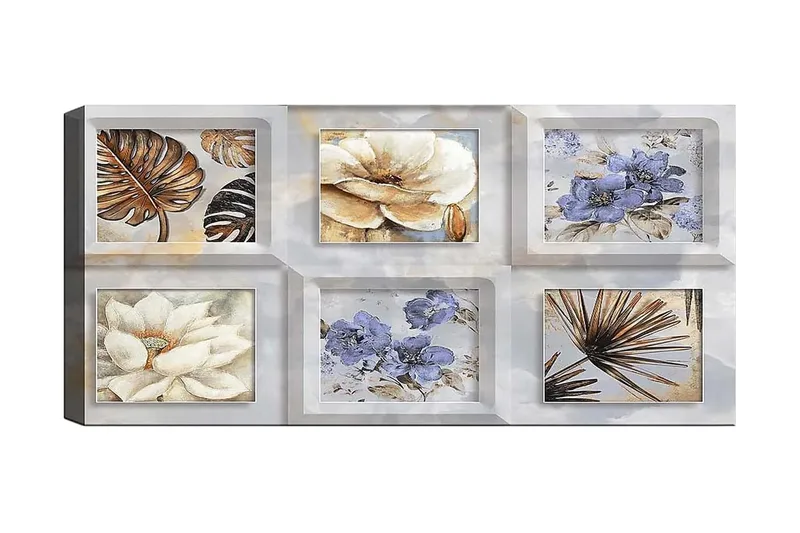 Canvasbilde YTY Floral & Botanical Flerfarget - 120x50 cm - Innredning - Bilder & kunst - Lerretsbilder