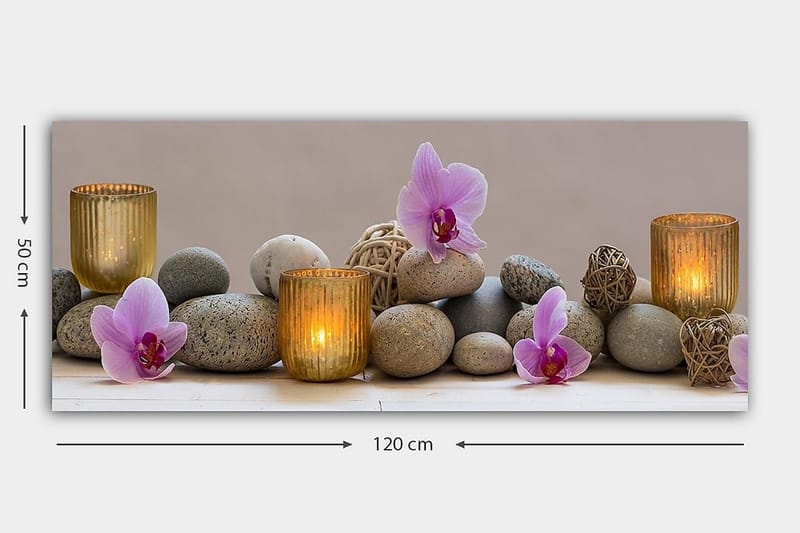 Canvasbilde YTY Floral & Botanical Flerfarget - 120x50 cm - Innredning - Bilder & kunst - Lerretsbilder