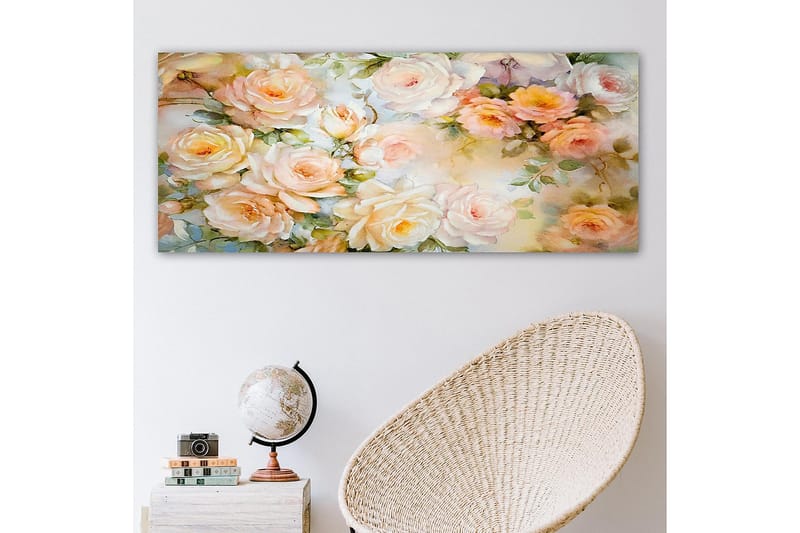 Canvasbilde YTY Floral & Botanical Flerfarget - 120x50 cm - Innredning - Bilder & kunst - Lerretsbilder