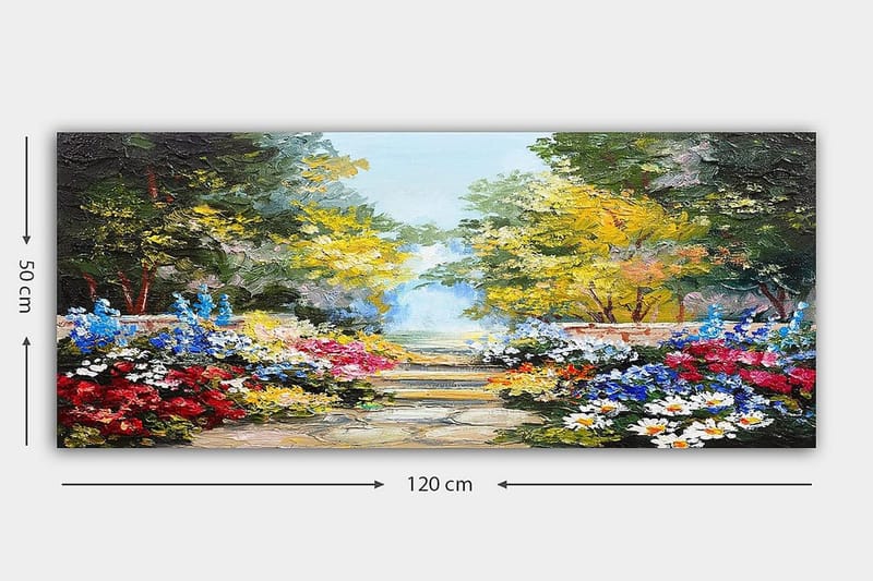 Canvasbilde YTY Floral & Botanical Flerfarget - 120x50 cm - Innredning - Bilder & kunst - Lerretsbilder