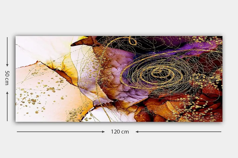 Canvasbilde YTY Floral & Botanical Flerfarget - 120x50 cm - Innredning - Bilder & kunst - Lerretsbilder