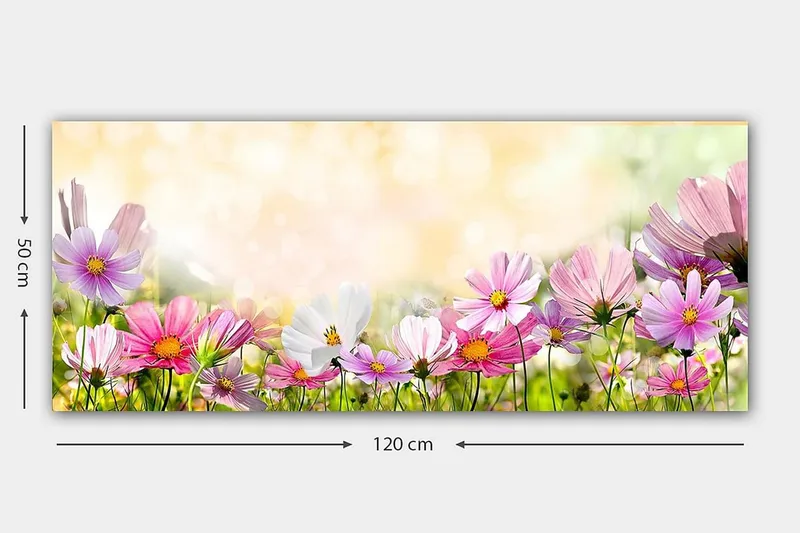 Canvasbilde YTY Floral & Botanical Flerfarget - 120x50 cm - Innredning - Bilder & kunst - Lerretsbilder